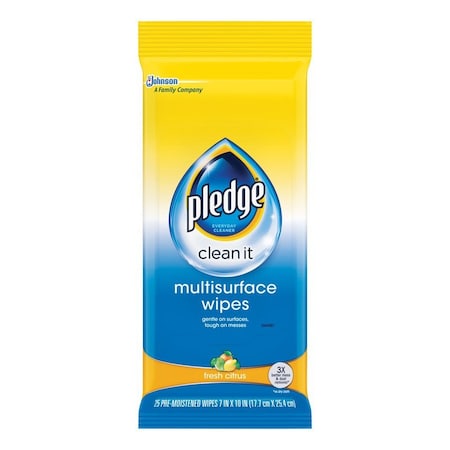 Scrubbing Bubbles Pledge No Scent Multi-Surface Cleaner Wipes 25 ct 21462